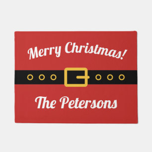 Personalised Merry Christmas welcome door mat