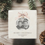 "Personalised Merry Christmas with Photo Gift Stone Coaster<br><div class="desc">"Add a festive touch to your holiday gatherings with this Personalised Merry Christmas Stone Coaster, featuring your custom photo in a beautiful ornament design. This durable stone coaster makes a thoughtful holiday gift or keepsake, perfect for protecting surfaces while adding warmth to your home décor. Personalise it with a favourite...</div>