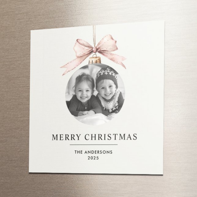 Personalised Merry Christmas with Photo  Magnet (Creator Uploaded)
