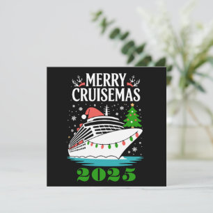 Personalised Merry Cruisemas Cruise Ship Family  Holiday Card