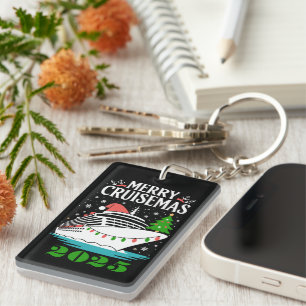 Personalised Merry Cruisemas Cruise Ship Family  Key Ring