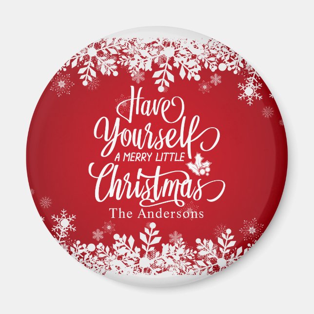 Personalised Merry Little Christmas | Magnet (Front)