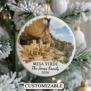 Personalised Mesa Verde National Park, Colorado Ceramic Tree Decoration