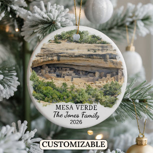 Personalised Mesa Verde National Park, Colorado Ceramic Tree Decoration