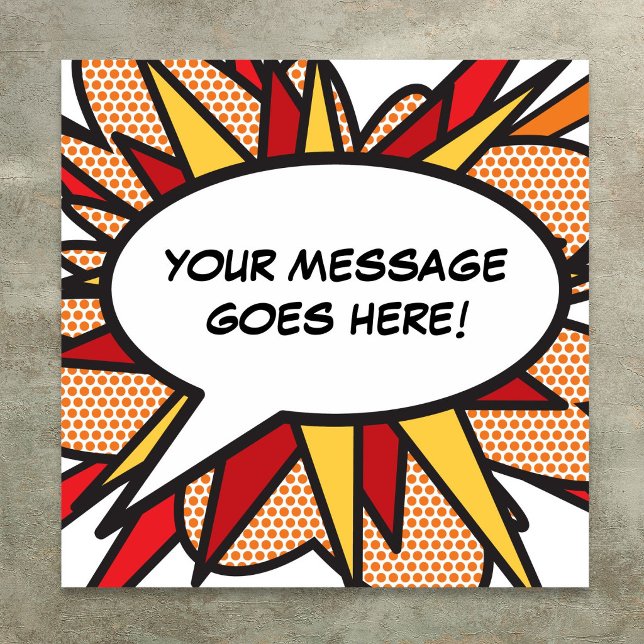 Personalised Message Comic Book Speech Bubble Poster (Personalized Message Comic Book Speech Bubble Poster
)