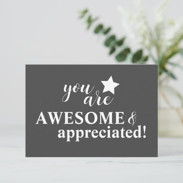 Personalised Message "Employee Appreciation" Thank You Card (Standing Front)