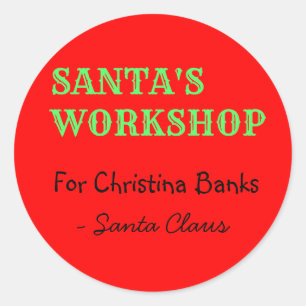 Personalised Message from Santa Claus Classic Round Sticker