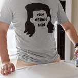 Personalised Message Funny Mullet Graphic Tri-Blend Shirt<br><div class="desc">Create the perfect personalised gift. Add a funny message to make it a funny gag gift. Features a cartoon style illustration of mullet hairstyle and your own saying or name.</div>