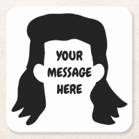 Personalised Message Funny Mullet Illustration