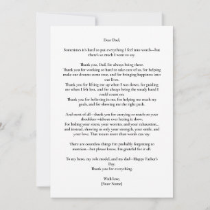 personalised Message Photo Card For Dad