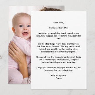 Personalised Message Photo Mother’s Day Card