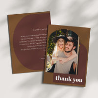 Personalised Message Retro 70s Brown Wedding Photo