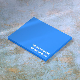 Personalised Message Vibrant Bright Bold Blue Post-it Notes