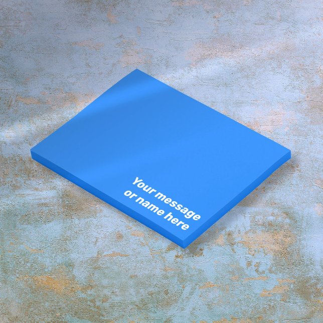 Personalised Message Vibrant Bright Bold Blue Post-it Notes (Personalized Message Vibrant Bright Bold Blue Post-it Notes)