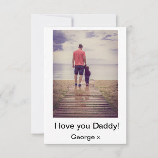 Personalised Metal Wallet Photo Card for Dad 