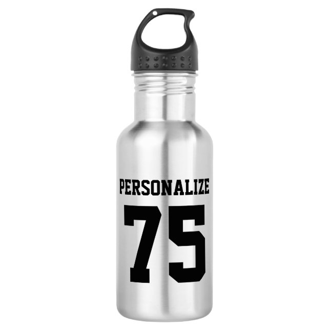 Personalised metal water bottles for sports teams (Front)