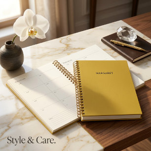 Personalised Metallic Gold Custom Name Planner