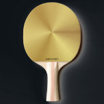 Personalised metallic gold texture monogram ping pong paddle<br><div class="desc">Personalised,  shiny metallic gold texture with a reflective light and customisable monogram.</div>
