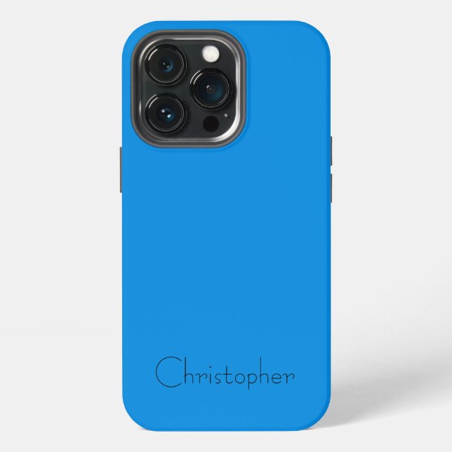 Personalised Metallic light blue Radial Texture iPhone Case (Back)