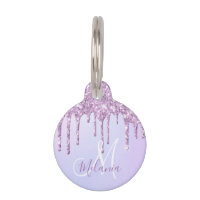 Personalised Metallic Purple Drip Lavender Pour