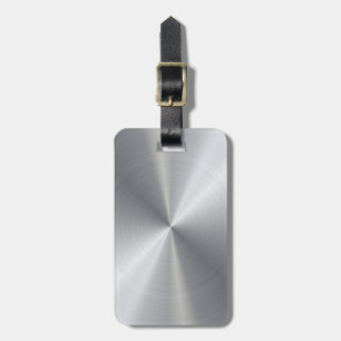 Personalised Metallic Radial Texture 2 Luggage Tag