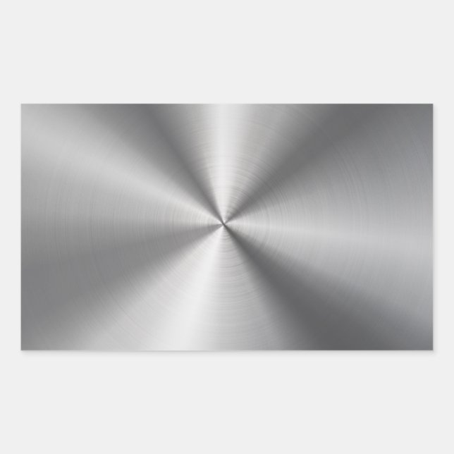 Personalised Metallic Radial Texture Rectangular Sticker (Front)
