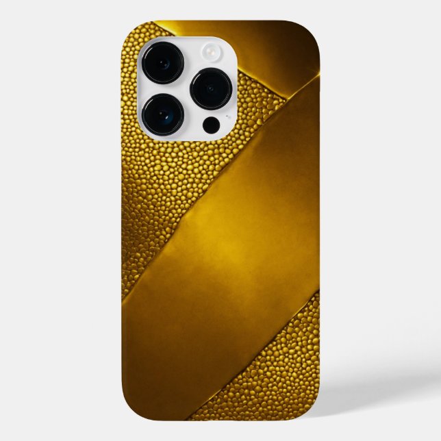 Personalised Metallic titanium Gold Radial Texture Case-Mate iPhone Case (Back)