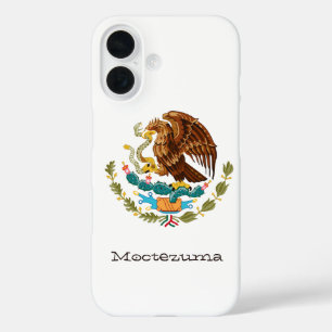 Personalised Mexican Eagle Side Green Red Lines iPhone 16 Case