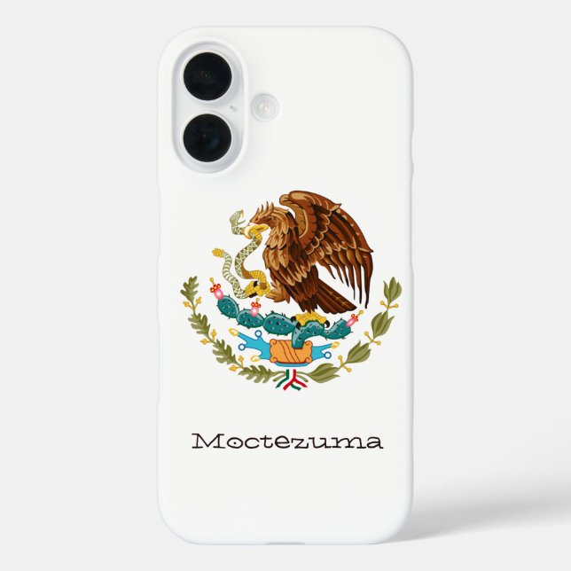 Personalised Mexican Eagle Side Green Red Lines Case-Mate iPhone Case (Back)