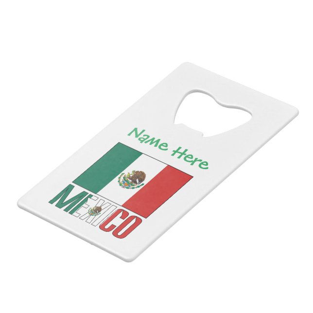 Personalised Mexico Flag Name Design (Front Angled)