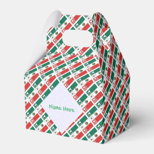 Personalised Mexico Flag Tiled Gable Favour Box