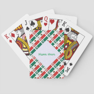 Personalised Mexico Flag Tiled Playing Cards