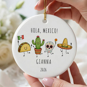 Personalised Mexico Vacation Ornament