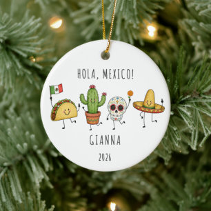 Personalised Mexico Vacation Ornament