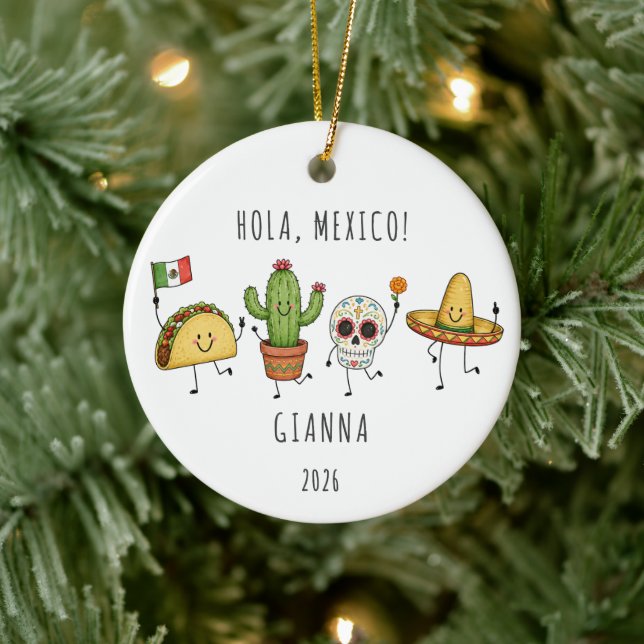 Personalised Mexico Vacation Ornament (Tree)