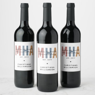 Personalised MHA Master of Health Administration Wine Label