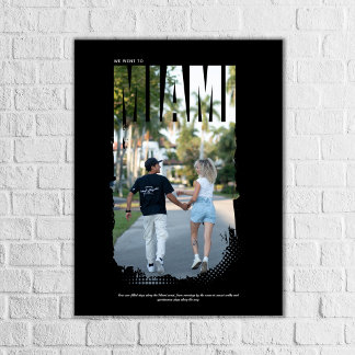Personalised Miami trip poster