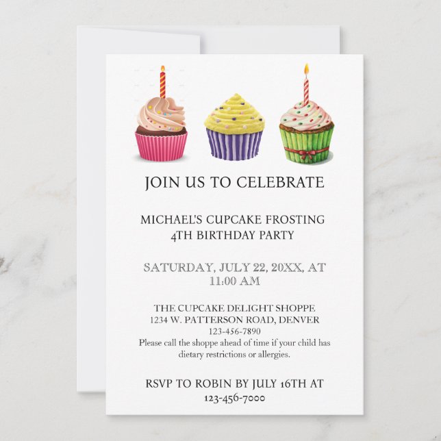 Personalised Michael's  Birthday Invitation (Front)