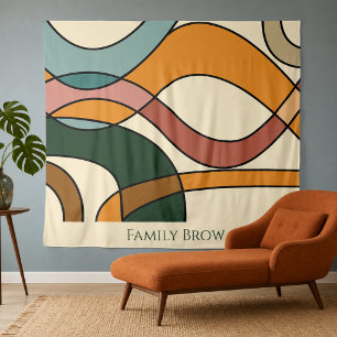  Personalised Mid Century Abstract Wall Decor Tapestry