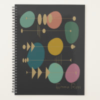 Personalised Mid-Century Modern Geometric Grey