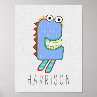 Personalised Miggy Monster Poster