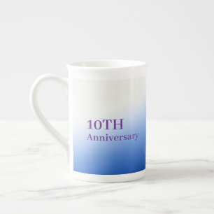 Personalised Milestone Anniversary Floral Gift Bone China Mug