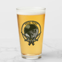 Personalised Military Camo Soldier Skull and Guns 