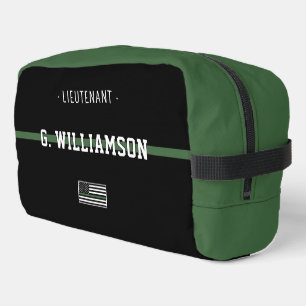 Personalised Military Thin Green Line Army Soldier Dopp Kit