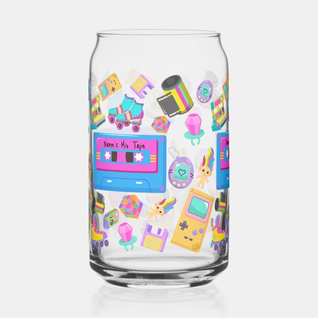 Personalised Millennial-themed Sipper Glass Cup (Front)