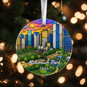 Personalised Millennium Park Acrylic Ornament, Cus Ornament