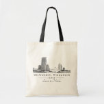 Personalised Milwaukee Skyline Wedding Welcome Tote Bag<br><div class="desc">Welcome your guests to your wedding with this bag.</div>