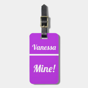 Personalised Mine   Funny Luggage Tag