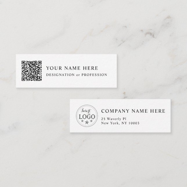 Personalised Mini Business Card with Formal Design (Front/Back)