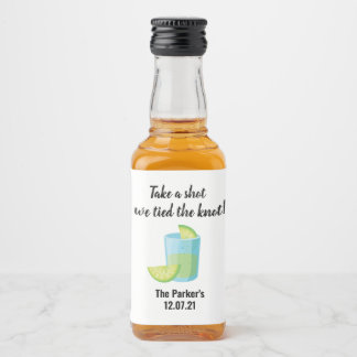 Personalised Mini Favour Tags Liquor Bottle Label